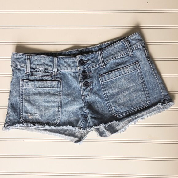 Vintage Y2K American Eagle Low Rise Denim Shorts - Picture 6 of 12